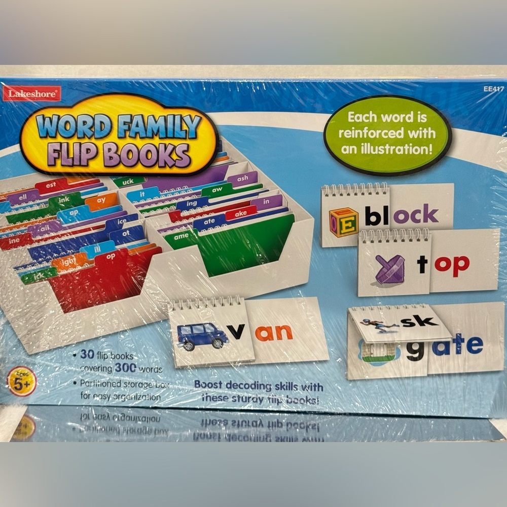 Lakeshore Exclusive Word Family Flip Books Educational Set
